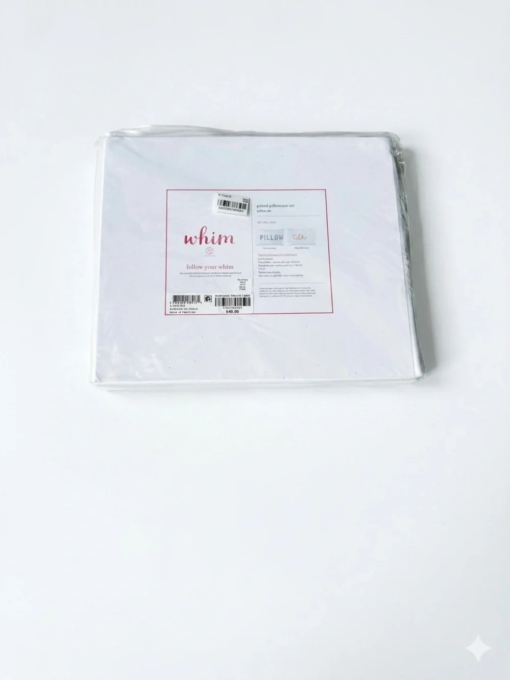 Pillow Talk Pillow Case Set NWT Standard Dorm Ready Gift Fun